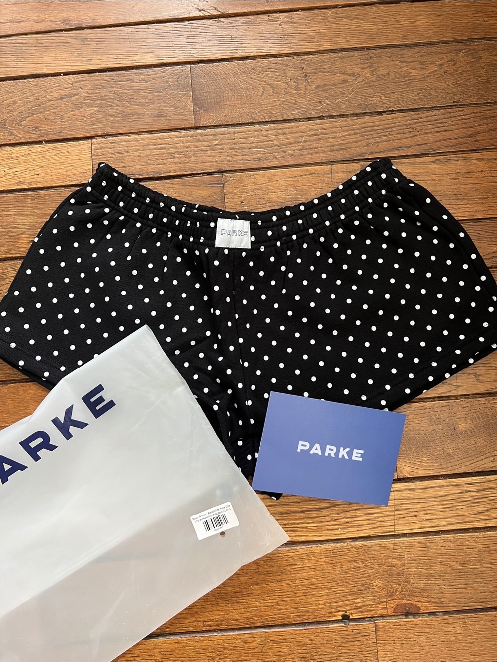 PARKE Black White Polka Dots Boxer Shorts Heritage Size Small New In Bag NWT